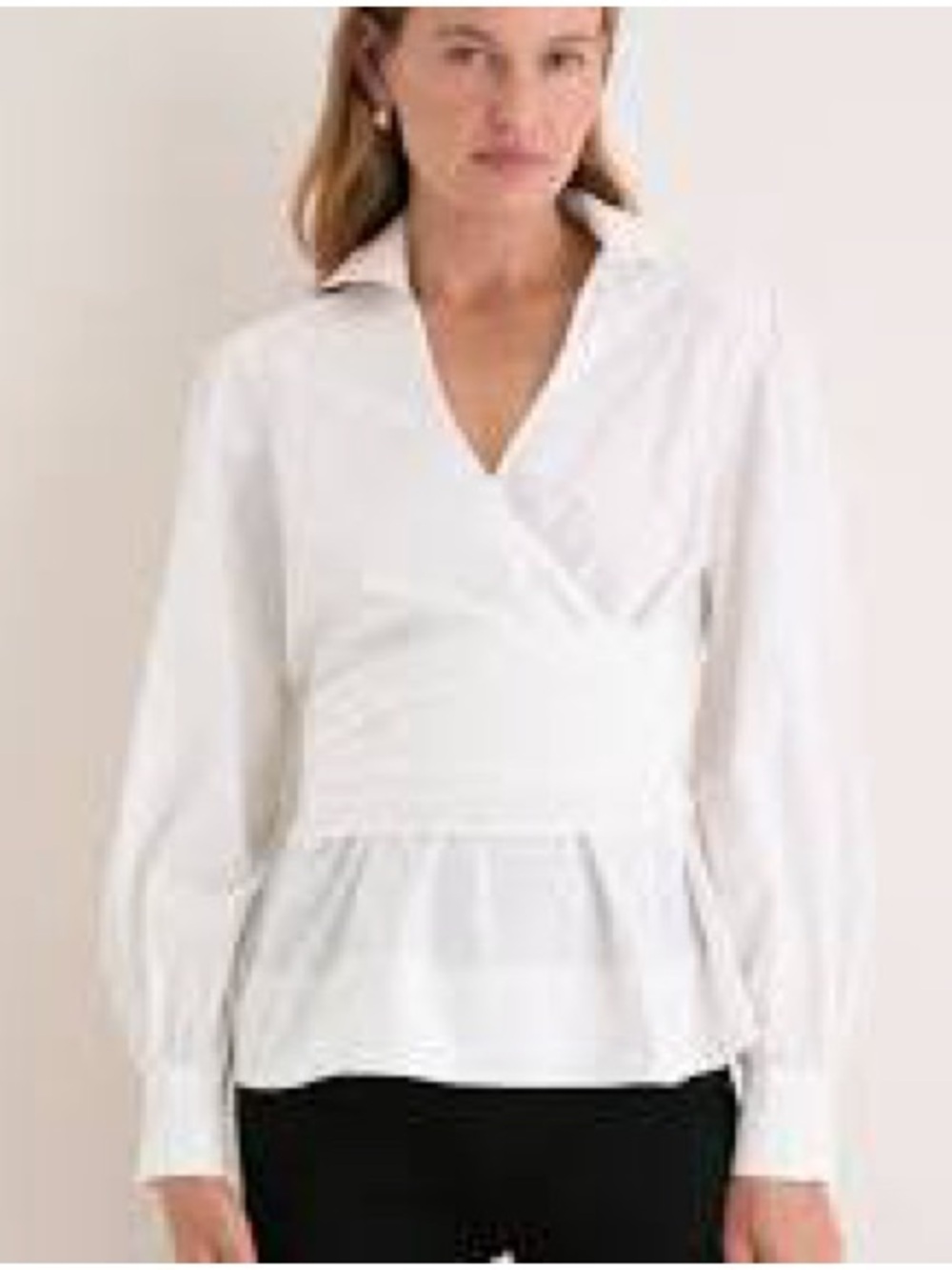 Tuckernuck Bea Blouse Women’s XXL White Tie Front Bow Wrap Shirt Top